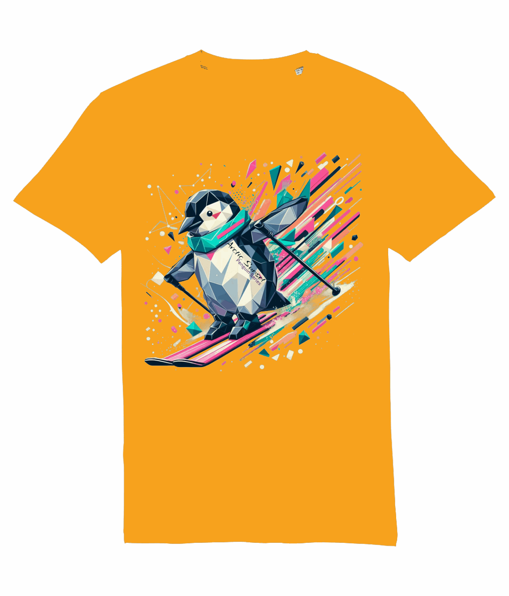 Penguin Skiing One Organic T Shirt