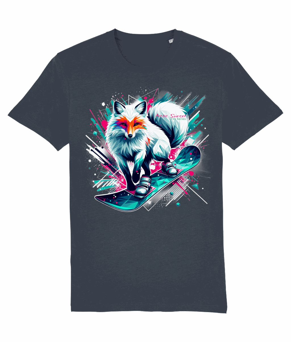 Arctic Fox Snowboard Organic T Shirt Arctic Sunset