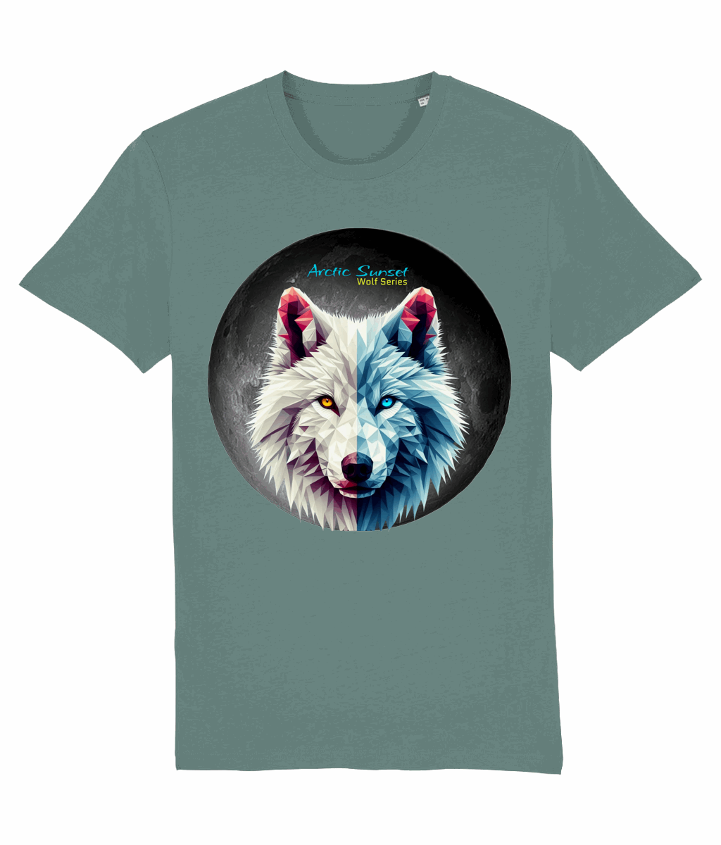 Arctic Wolf Moon Organic T Shirt Arctic Sunset