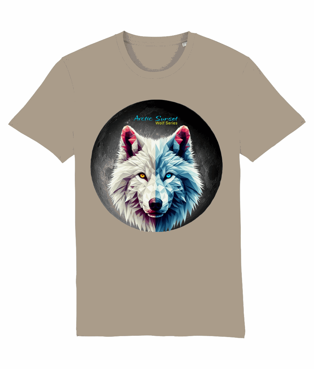 Arctic Wolf Moon Organic T Shirt Arctic Sunset