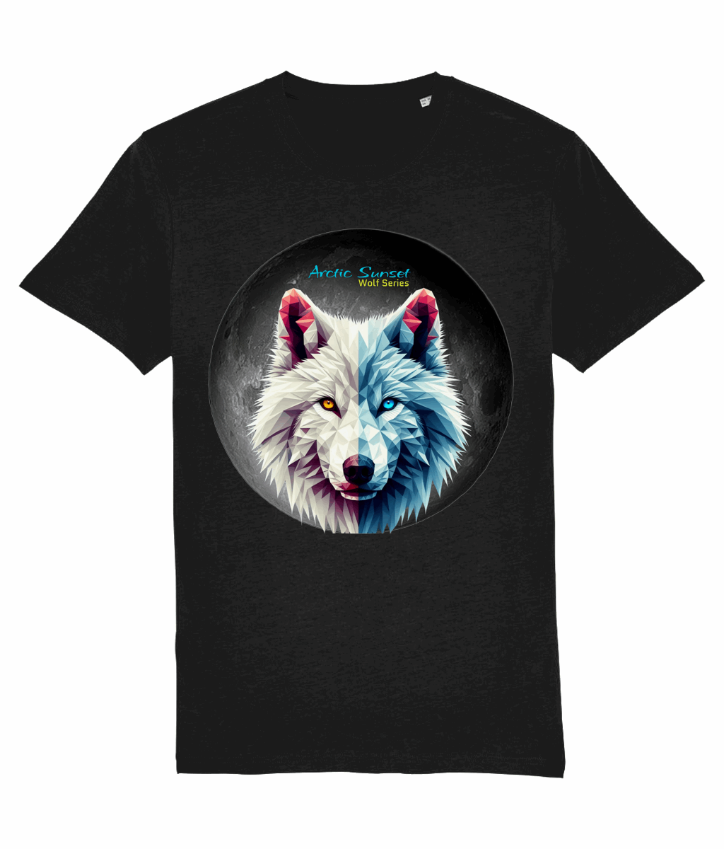 Arctic Wolf Moon Organic T Shirt Arctic Sunset