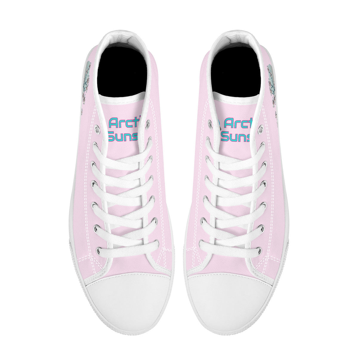 Freestyler Sakura Canvas Hi Top Shoes - Baby Pink