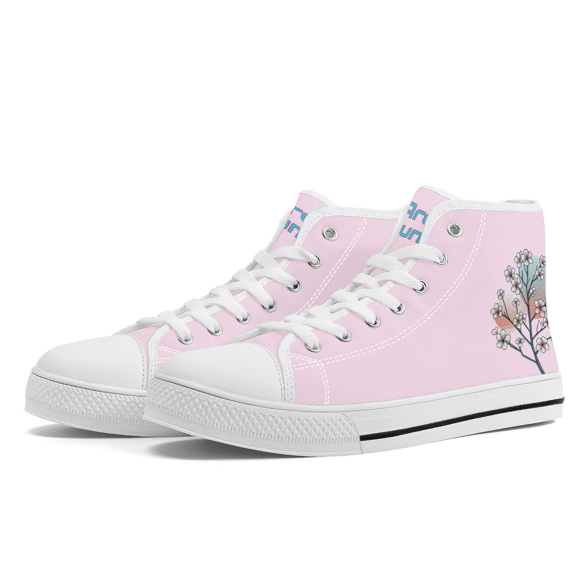 Freestyler Sakura Canvas Hi Top Shoes - Baby Pink